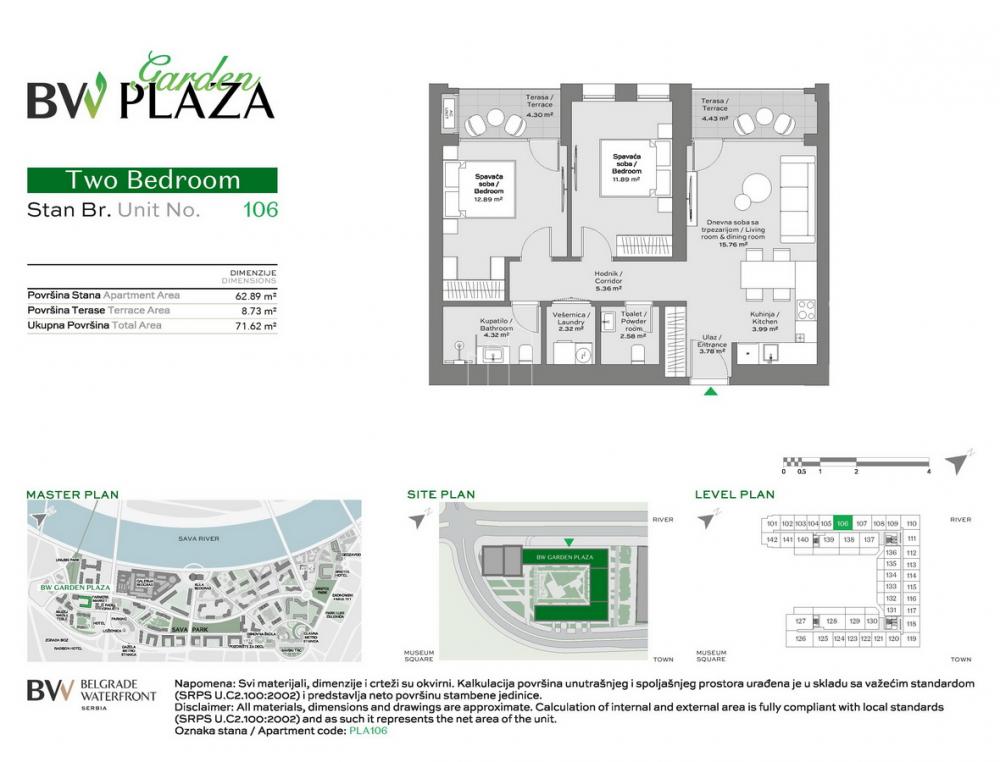 BW Garden Plaza, dve terase, pogled na grad